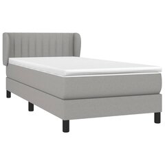vidaXL Кровать с пружинами и матрасом, серый, 100х200см, ткань цена и информация | Кровати | pigu.lt