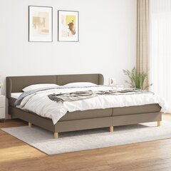 vidaXL Lova su spyruoklėmis ir čiužiniu, taupe, 200x200 cm, audinys цена и информация | Кровати | pigu.lt