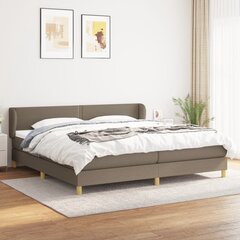 vidaXL Lova su spyruoklėmis ir čiužiniu, taupe, 200x200 cm, audinys цена и информация | Кровати | pigu.lt