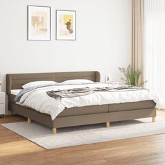 vidaXL Lova su spyruoklėmis ir čiužiniu, taupe, 200x200 cm, audinys цена и информация | Кровати | pigu.lt