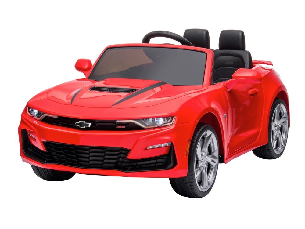 Elektromobilis Chevrolet Camaro SS, 12V su muzikiniu moduliu, raudona kaina ir informacija | Elektromobiliai vaikams | pigu.lt