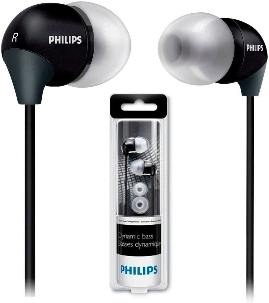 Įstatomos ausinės Philips SHE3590BK, Juodos kaina ir informacija | Ausinės | pigu.lt