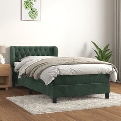 Lova vidaXL, 90x190 cm, žalia цена и информация | Кровати | pigu.lt