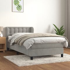 Кровать vidaXL, 90х190 см, серая цена и информация | Кровати | pigu.lt