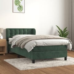 Lova vidaXL, 90x190 cm, žalia цена и информация | Кровати | pigu.lt