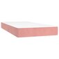 vidaXL Lova su spyruoklėmis ir čiužiniu, rožinė, 200x200 cm, aksomas цена и информация | Lovos | pigu.lt