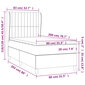 vidaXL Lova su spyruoklėmis ir čiužiniu, rožinė, 80x200cm, aksomas kaina ir informacija | Lovos | pigu.lt
