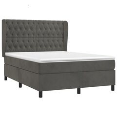 Кровать vidaXL, 140х190 см, серый цена и информация | Кровати | pigu.lt