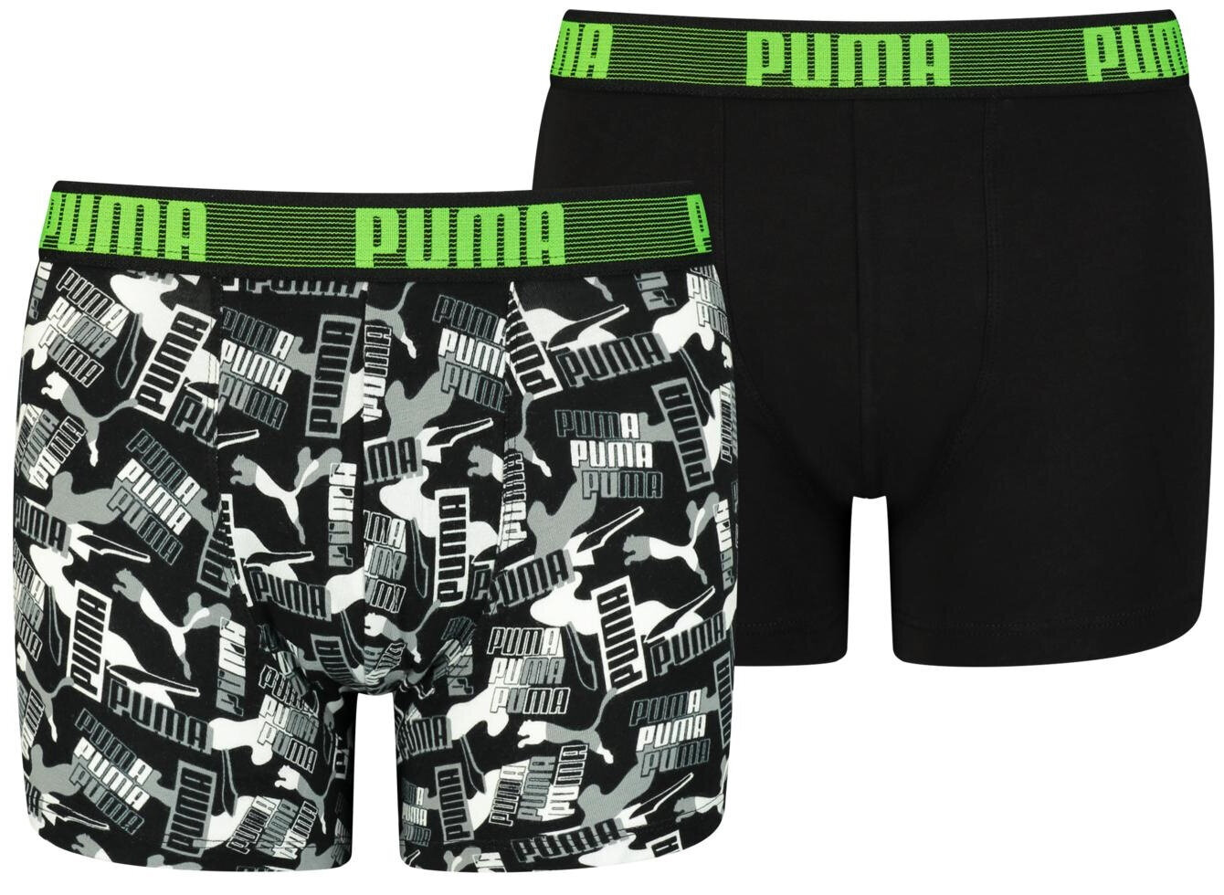 Puma trumpikės berniukams Boys Logo Aop Green Black 935289 01 kaina ir informacija | Apatiniai drabužiai berniukams | pigu.lt