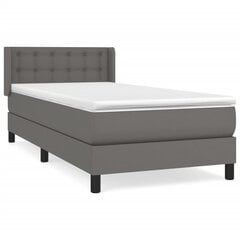 Кровать vidaXL, 90х190 см, серый цена и информация | Кровати | pigu.lt