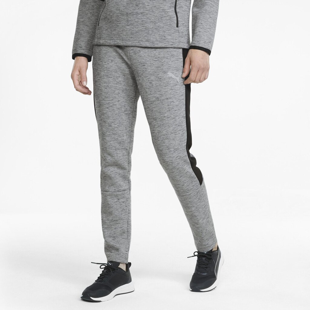 Sportinės kelnės vyrams Puma Evostripe Pants Medium Gray Heat 58942603, pilkos kaina ir informacija | Sportinė apranga vyrams | pigu.lt