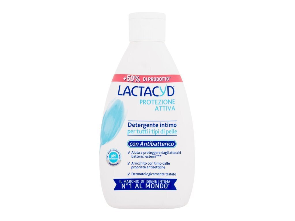 Intymios higienos prausiklis Lactacyd Active Protection Antibacterial moterims, 300 ml цена и информация | Intymios higienos prausikliai | pigu.lt