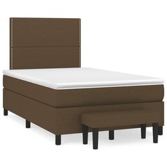 vidaXL Кровать с пружинами и матрасом, коричневый, 120х200 см, ткань цена и информация | Кровати | pigu.lt