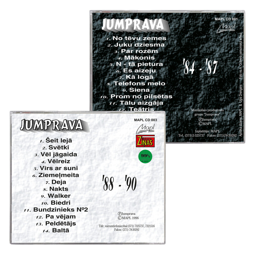CD JUMPRAVA '84 -'89, CD JUMPRAVA '88 -'90 kaina ir informacija | Vinilinės plokštelės, CD, DVD | pigu.lt