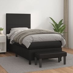Кровать vidaXL, 100х200 см, черный цена и информация | Кровати | pigu.lt