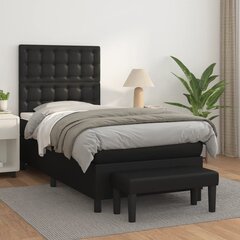 Кровать vidaXL, 100x200 см, черный цена и информация | Кровати | pigu.lt