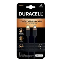 Duracell USB-C cable for Lightning 1 м (Black) цена и информация | Кабели для телефонов | pigu.lt