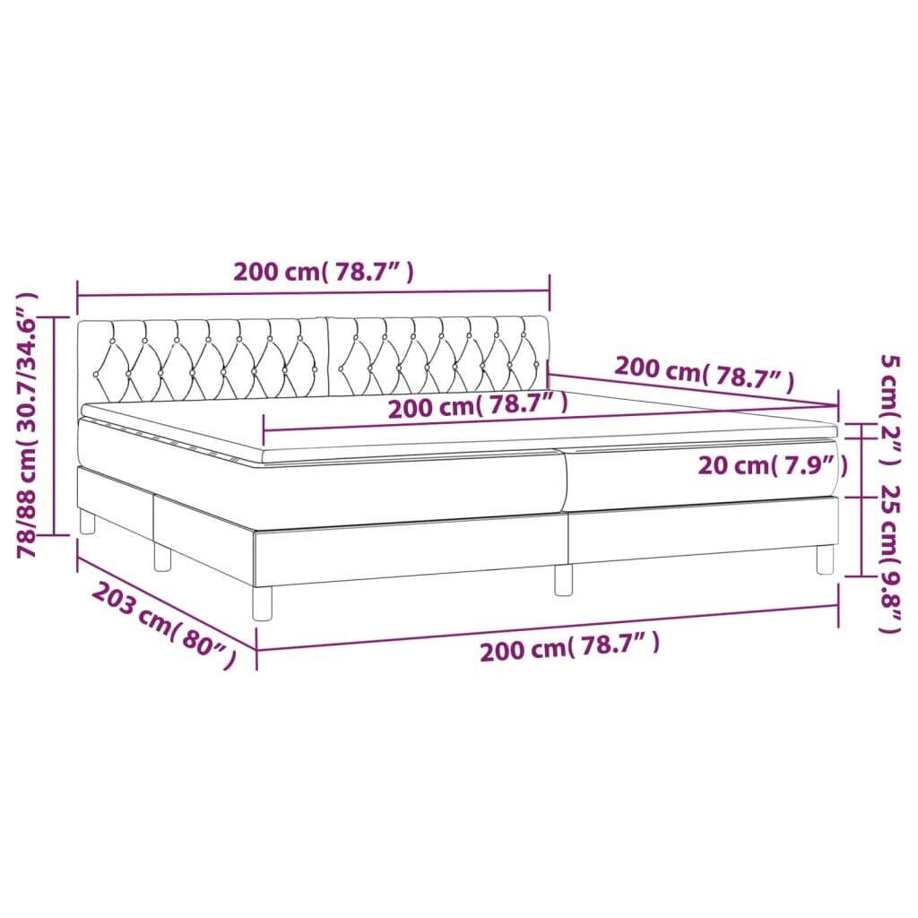 Lova 200x200 cm, juoda kaina ir informacija | Lovos | pigu.lt