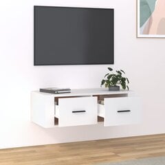 Pakabinama televizoriaus spintelė, Apdirbta mediena, 80x36x25cm, balta kaina ir informacija | TV staliukai | pigu.lt
