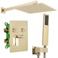 Potinkinis dušo komplektas su termostatu REA Fenix Davis, Gold, +Box цена и информация | Dušo komplektai ir panelės | pigu.lt
