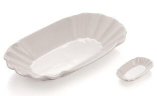 Porcelianinis indas bulvyčių Fri serviravimui, 20x11x3cm, 1 vnt. kaina ir informacija | Indai, lėkštės, pietų servizai | pigu.lt