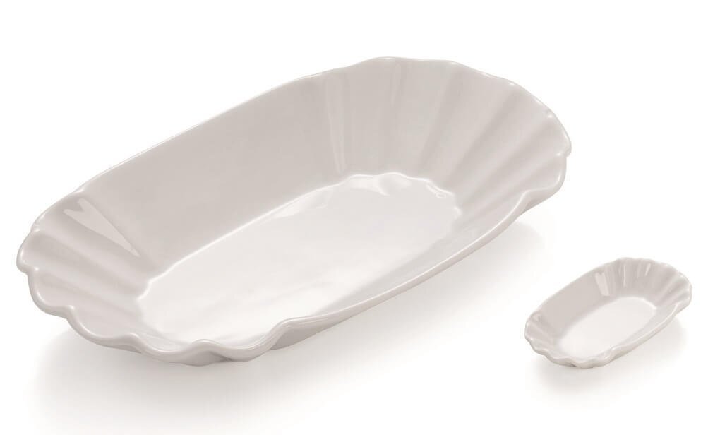 Porcelianinis indas bulvyčių Fri serviravimui, 25x14,5x3,5cm, 1 vnt. kaina ir informacija | Indai, lėkštės, pietų servizai | pigu.lt