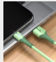 Кабель USB-C для зарядки и передачи данных 5А, Зеленый цена и информация | Кабели для телефонов | pigu.lt