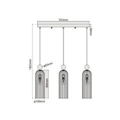 Light Prestige pakabinamas šviestuvas Piega 3, gintaro spalvos цена и информация | Подвесной светильник | pigu.lt