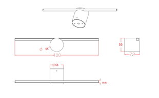 Light Prestige LED sieninis šviestuvas Modern Slim M, baltas kaina ir informacija | Sieniniai šviestuvai | pigu.lt