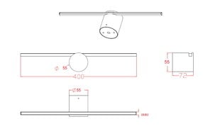 Light Prestige LED sieninis šviestuvas Modern Slim M, juodas цена и информация | Настенные светильники | pigu.lt