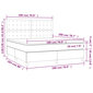 vidaXL Lova su spyruoklėmis ir čiužiniu, rožinė, 180x200 cm, aksomas kaina ir informacija | Lovos | pigu.lt