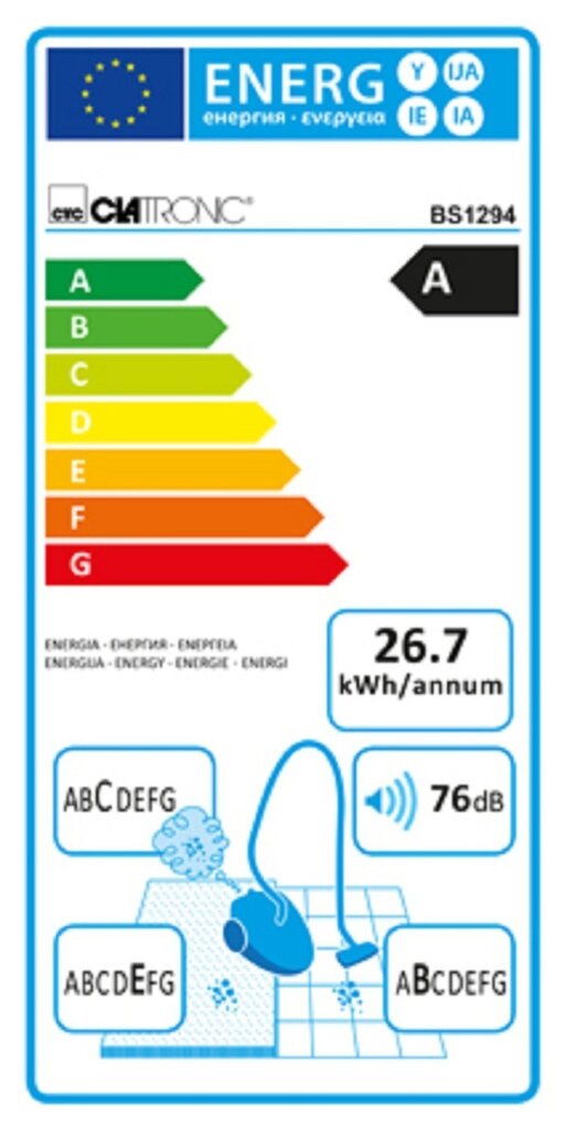 Dulkių siurblys Clatronic BS 1294 kaina ir informacija | Dulkių siurbliai | pigu.lt