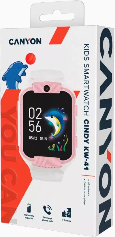 Canyon Cindy KW-41 White/Pink kaina ir informacija | Išmanieji laikrodžiai (smartwatch) | pigu.lt