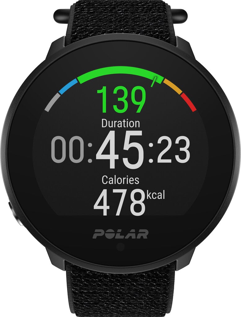 Polar Unite M-L Hook & Loop 900106604, Black kaina ir informacija | Išmaniosios apyrankės (fitness tracker) | pigu.lt