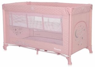 Дорожная кроватка-манеж Lorelli Noemi 2 Layers, Mellow Rose Star цена и информация | Манежи для детей | pigu.lt