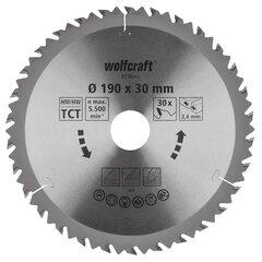 Pjovimo diskas Wolfcraft 6736000 Ø190 X 2,4 mm kaina ir informacija | Mechaniniai įrankiai | pigu.lt