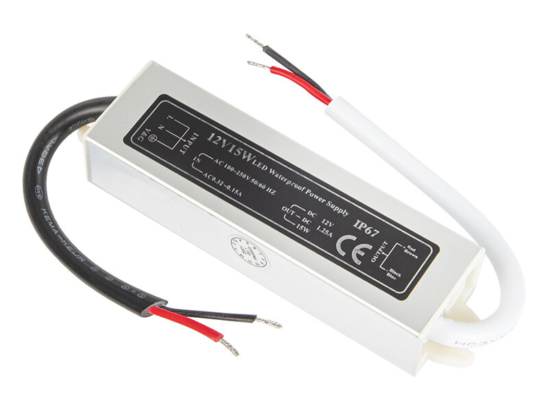 Maitinimo šaltinis LED juostoms - 12V 1.25A 15W kaina ir informacija | Maitinimo šaltiniai | pigu.lt