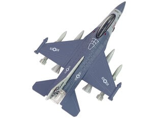 Karinis lėktuvas su reaktyviniu varikliu ir stovu, pilkas kaina ir informacija | Žaislai berniukams | pigu.lt