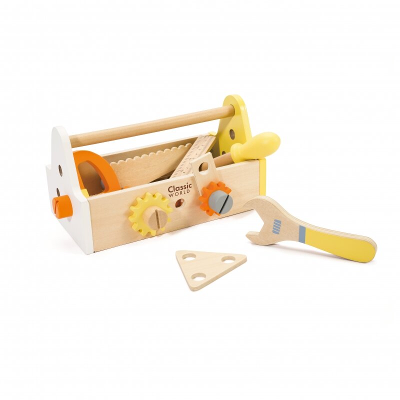 Žaislinis medinių įrankių rinkinys dėžutėje Classic World kaina ir informacija | Lavinamieji žaislai | pigu.lt