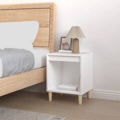 Naktinė spintelė, Apdirbta mediena, 40x35x50cm, balta kaina ir informacija | Spintelės prie lovos | pigu.lt