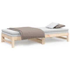 Ištraukiama lova, 2x(90x200)cm, pušies medienos masyvas kaina ir informacija | Lovos | pigu.lt