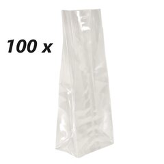Polipropileniniai maišeliai plokščiu pagrindu 80/50/250 mm, 100 vnt. kaina ir informacija | Maisto saugojimo  indai | pigu.lt