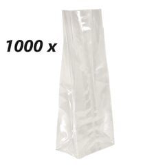 Polipropileniniai maišeliai plokščiu pagrindu 110/70/245 mm, 1000 vnt. kaina ir informacija | Maisto saugojimo  indai | pigu.lt