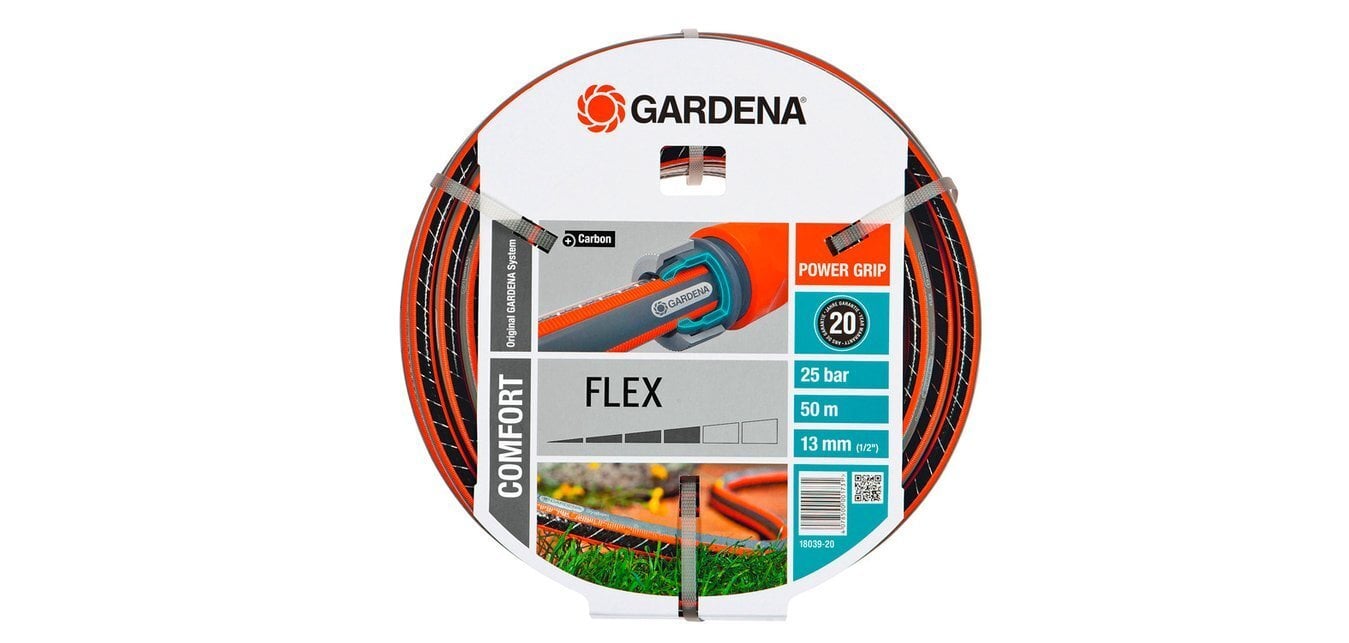 Laistymo žarna Gardena Comfort Flex, 50 m, raudona цена и информация | Laistymo įranga, purkštuvai | pigu.lt