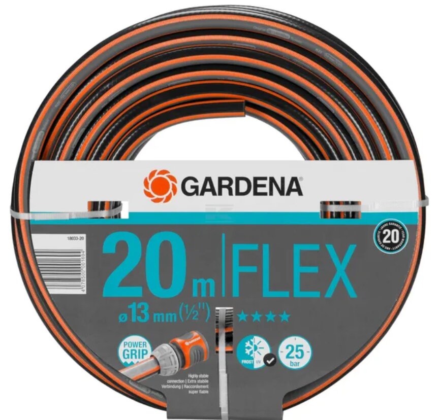 Laistymo žarna Gardena Comfort Flex 13 mm (1/2"), 20 m цена и информация | Laistymo įranga, purkštuvai | pigu.lt