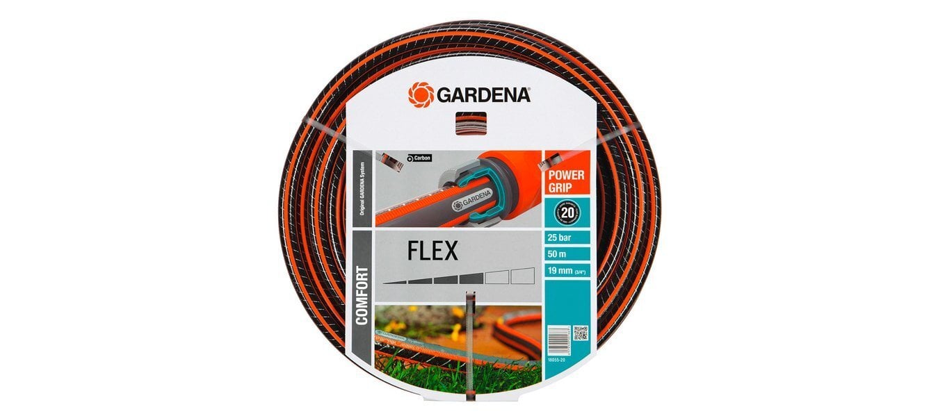 Laistymo žarna Gardena Comfort Flex, 50 m, raudona kaina ir informacija | Laistymo įranga, purkštuvai | pigu.lt