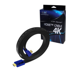 Kaos kabelis HDMI 4K 3D, juodas, 2m kaina ir informacija | Kabeliai ir laidai | pigu.lt