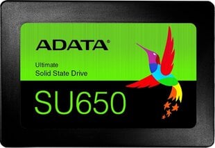 ADATA Ultimate SU650, 1TB kaina ir informacija | ADATA Kompiuterinė technika | pigu.lt