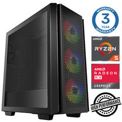 Стационарный компьютер INTOP Ryzen 5 5500 16GB 1TB SSD M.2 NVME RX580 8GB no-OS цена и информация | Stacionarūs kompiuteriai | pigu.lt