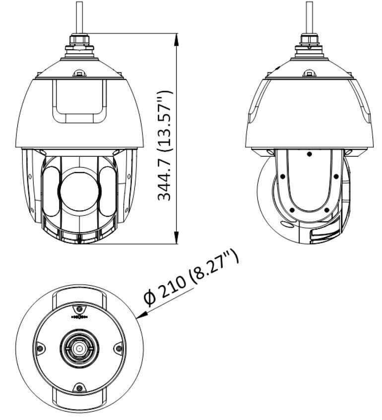 IP vaizdo kamera DS-2DE5425IW-AE(T5) - 3.7 Mpx 4.8 120 mm Hikvision kaina ir informacija | Stebėjimo kameros | pigu.lt